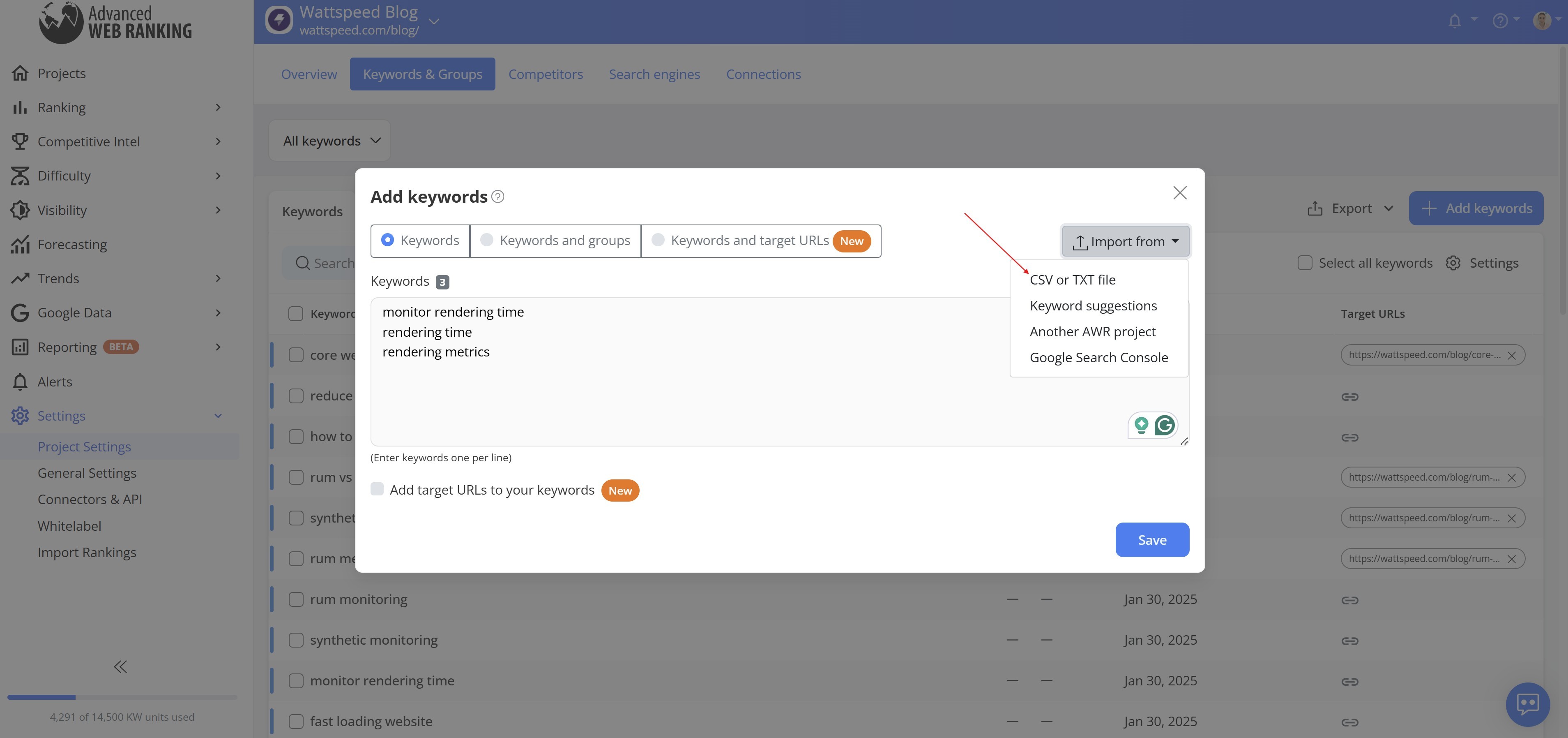 how-to-import-keywords-from-a-CSV-file