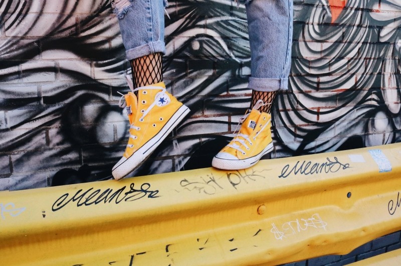yellow converse