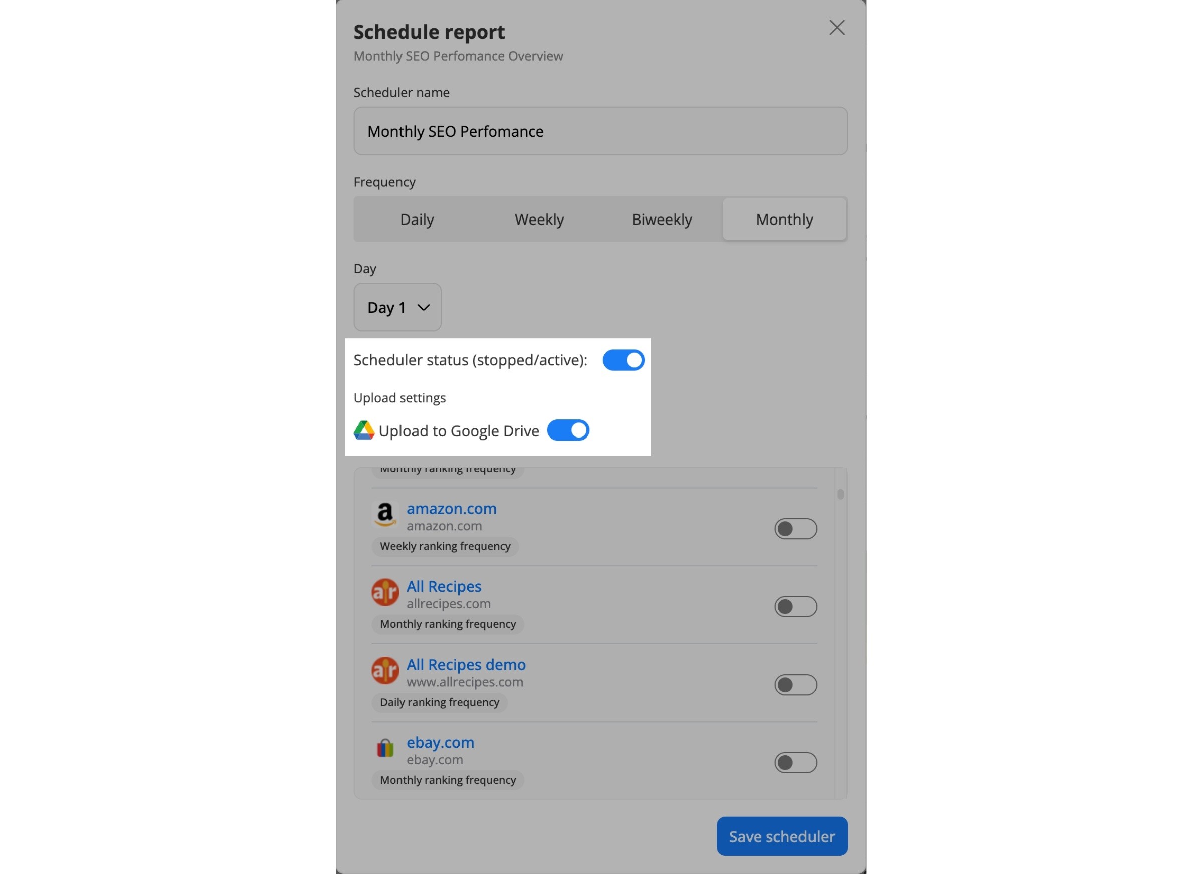toggle-the-scheduler-on-and-choose-to-upload-to-google-drive
