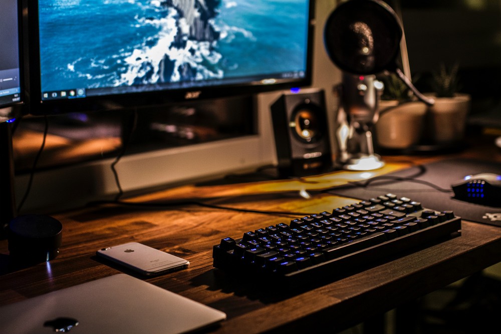 Computer on desk