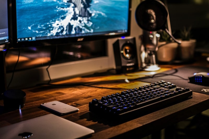 Computer on desk