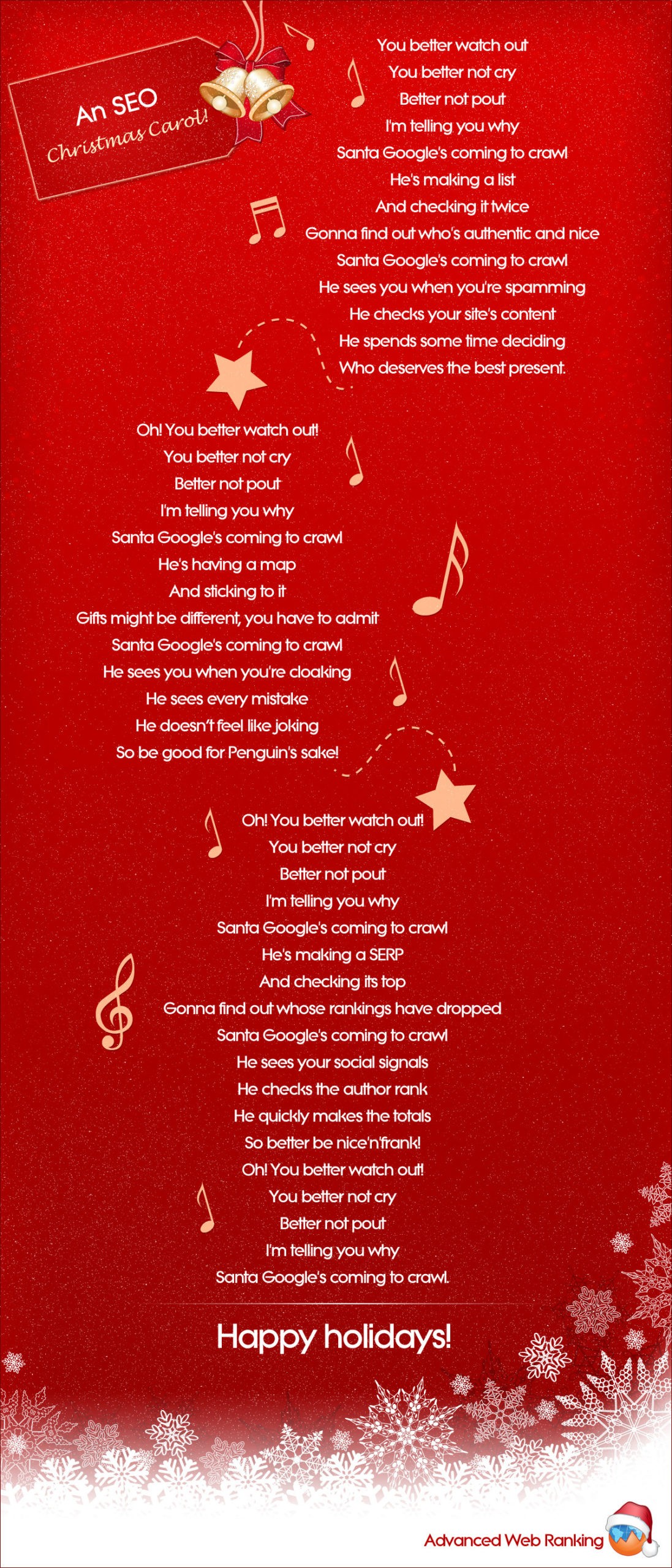 SEO Christmas Carol infographic
