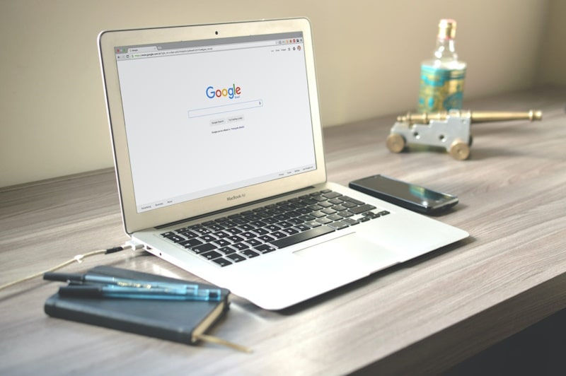 Laptop on a desk