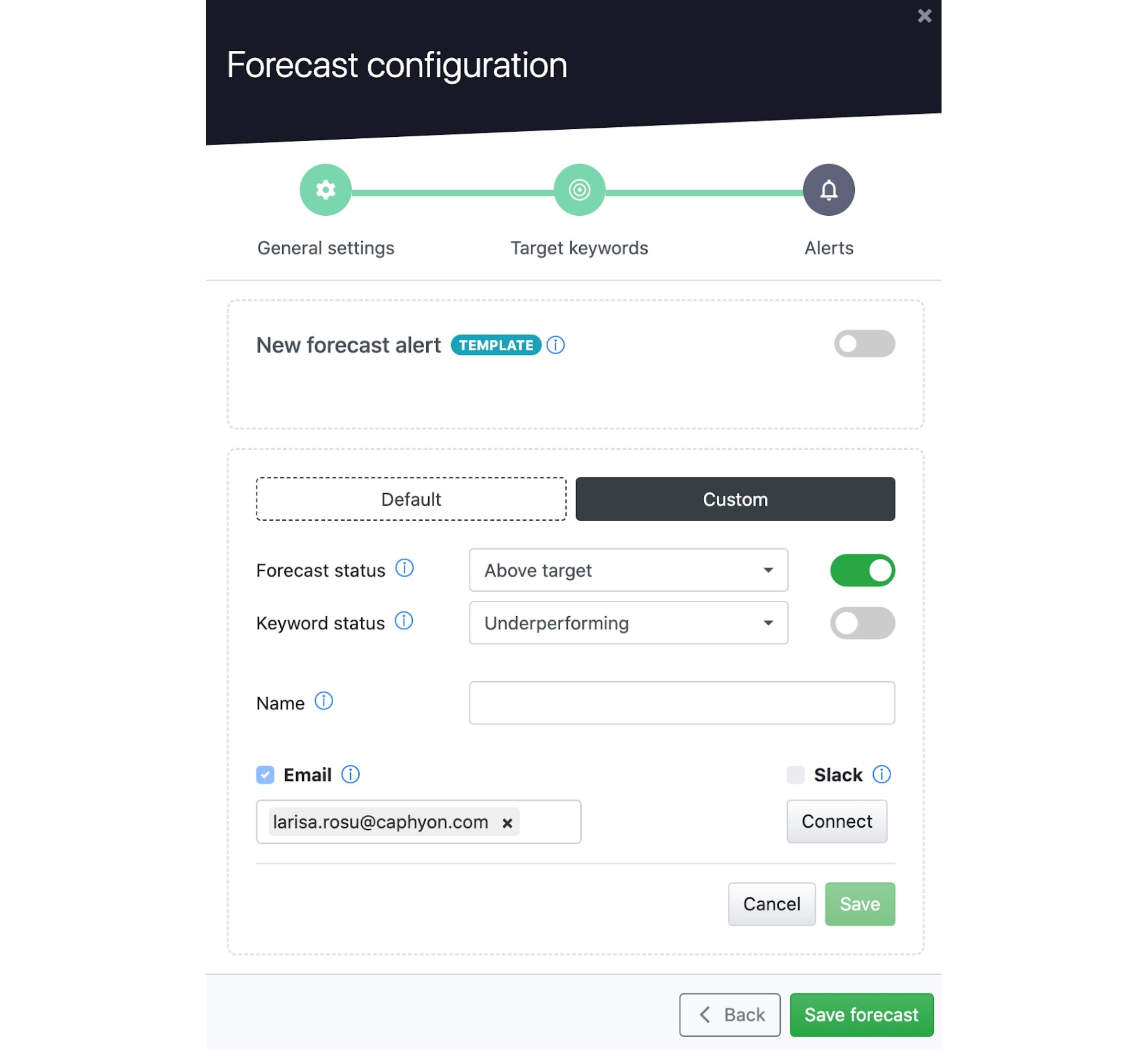 forecast-configuration-options