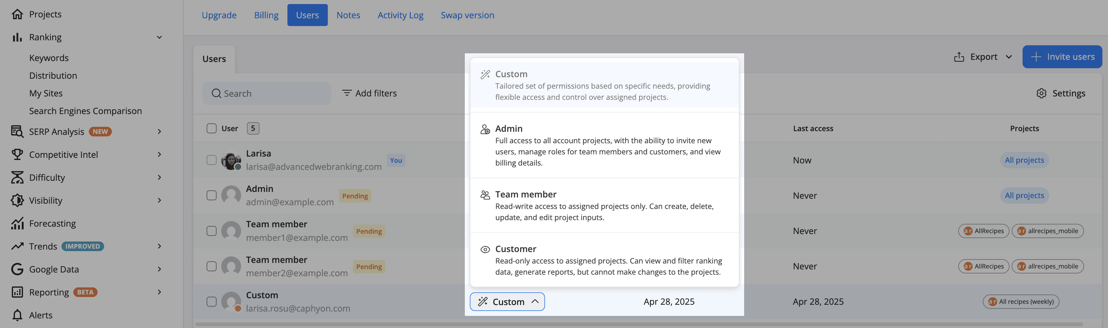available-user-roles-in-advanced-web-ranking