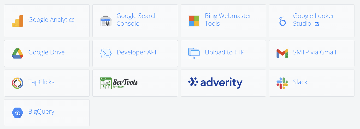 Advanced Web Ranking Integrations