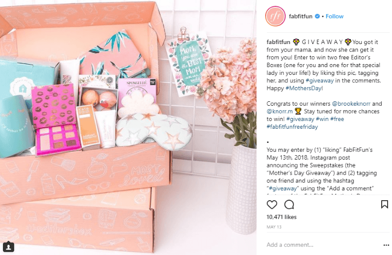 Fabfitfun instagram profile.