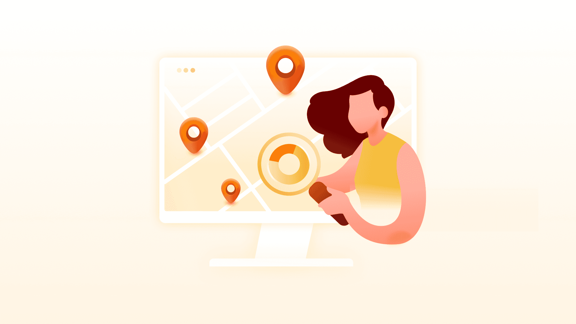 Pins on a map visual 